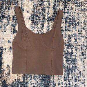 Abercrombie & Fitch Taupe Sleeveless Top